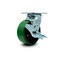 Service Caster 5 Inch Green Poly on Cast Iron Swivel Caster with Ball Bearing and Brake SCC SCC-30CS520-PUB-GB-TLB - alternate 4